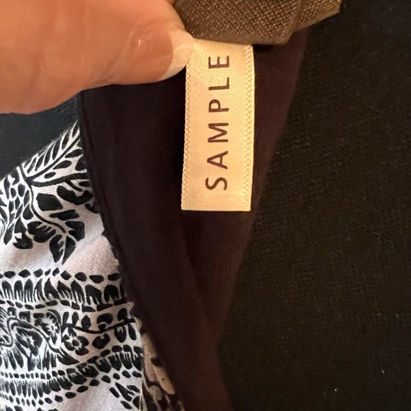 Tommy Bahama Maxi Tropical Black & White High Neck Dress Size Small Petite - Picture 6 of 6